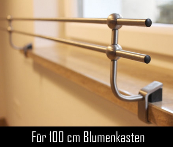 Blumenkastenhalterung  Steinfensterbank Doppelstange für 100 cm Blumenkasten